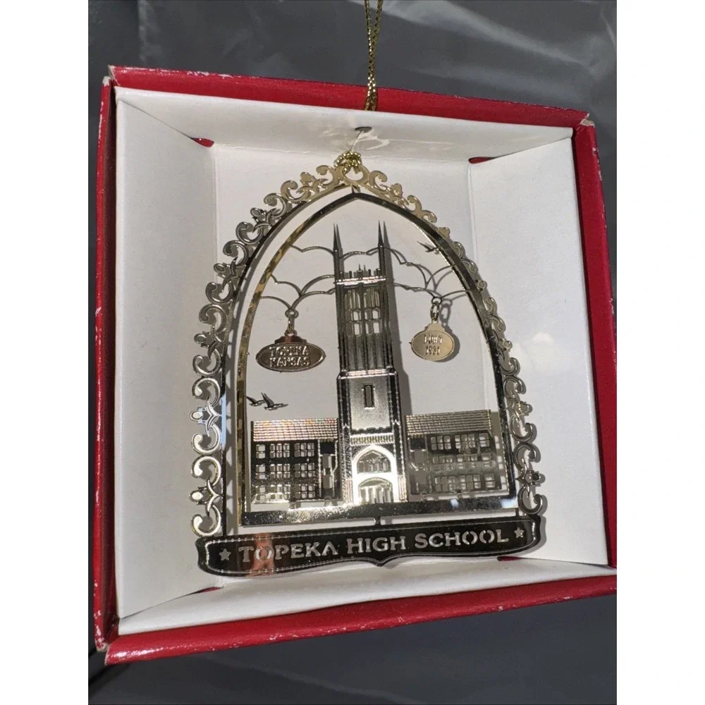 Nation's Treasures Topeka HS Ornament 24K Gold Finish Brass